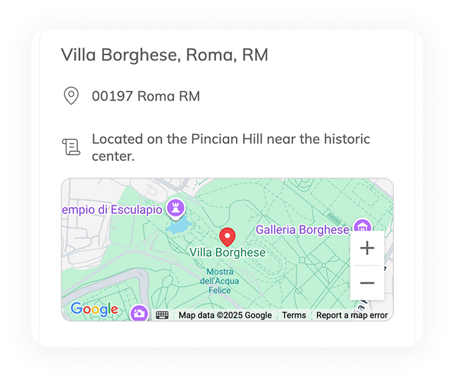 Interactive map with life path